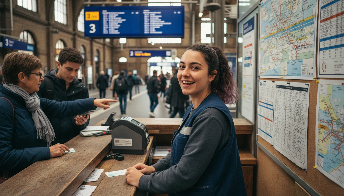Kauffrau für Verkehrsservice im Schwerpunkt Verkauf und Service bei der Beratung zu einer Bahnreise