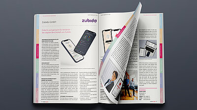 Magazin in dem über das digitale Berichtsheft von Zubido berichtet wird 
