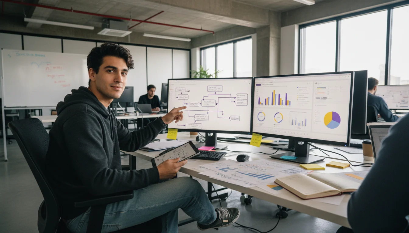 Fachinformatikerin in der Fachrichtung Daten- und Prozessanalyse bei der Auswertung von Prozess- und Qualitätsdaten