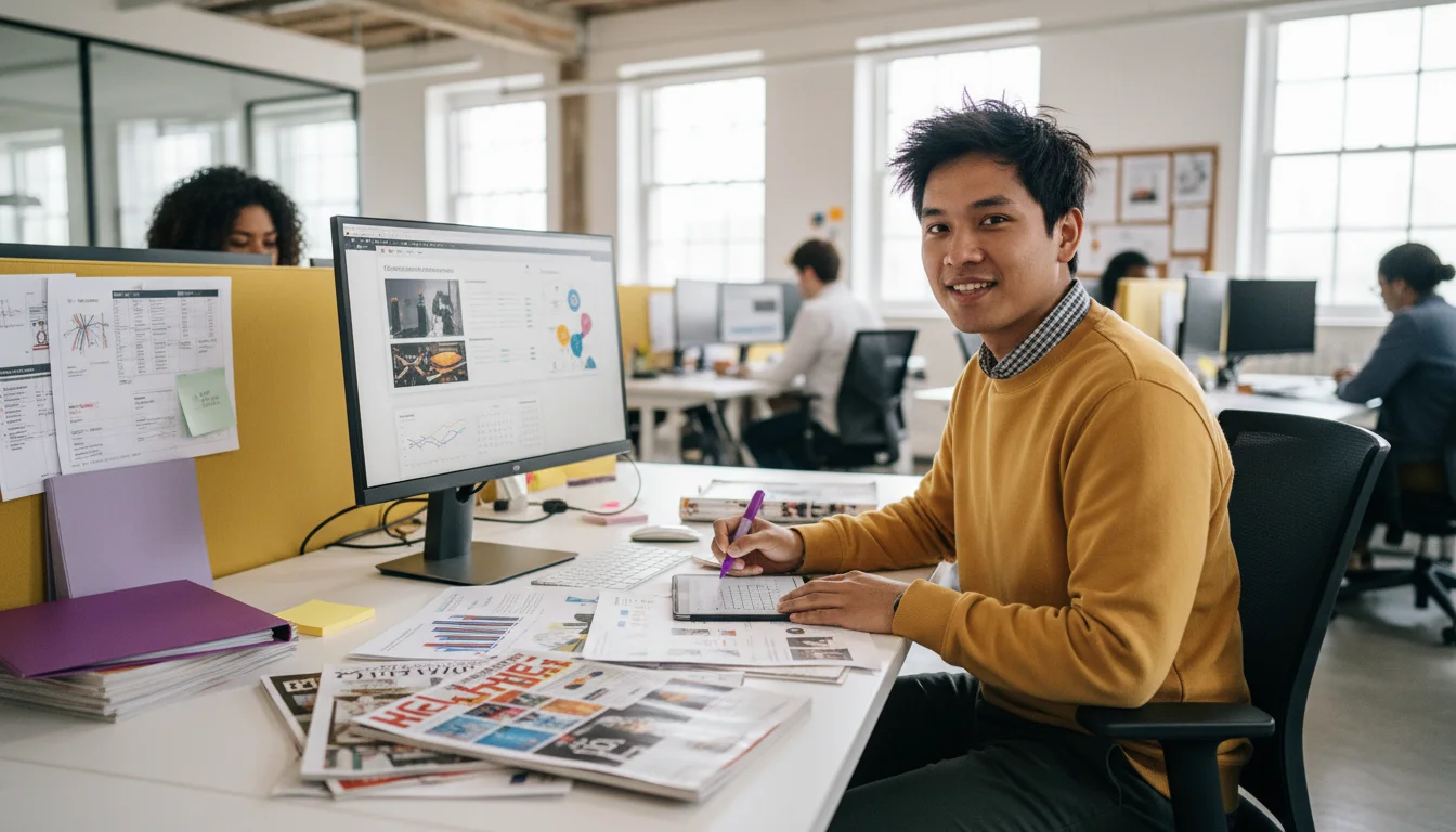 Medienkauffrau Digital und Print bei der Planung und Kalkulation eines Medienprodukts