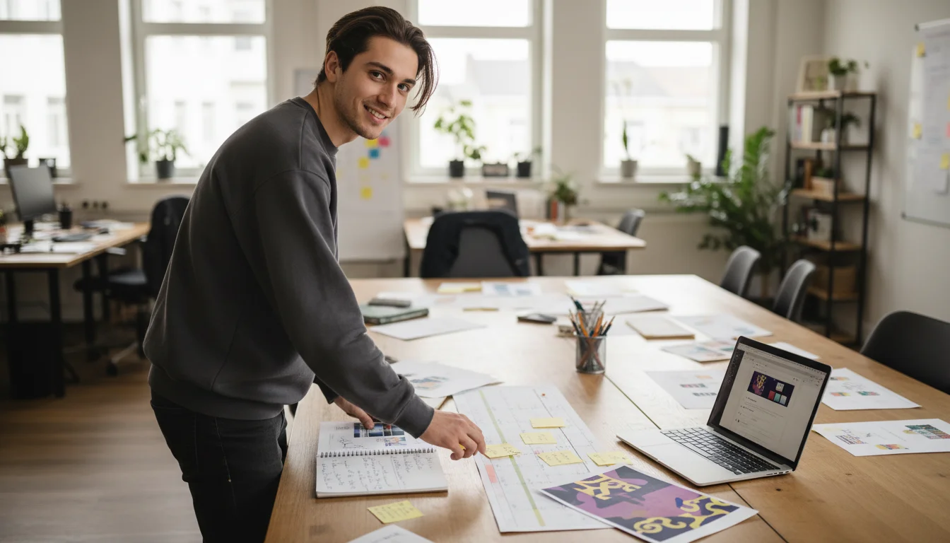 Mediengestalter Digital und Print in der Fachrichtung Projektmanagement bei der Planung eines Medienprojekts