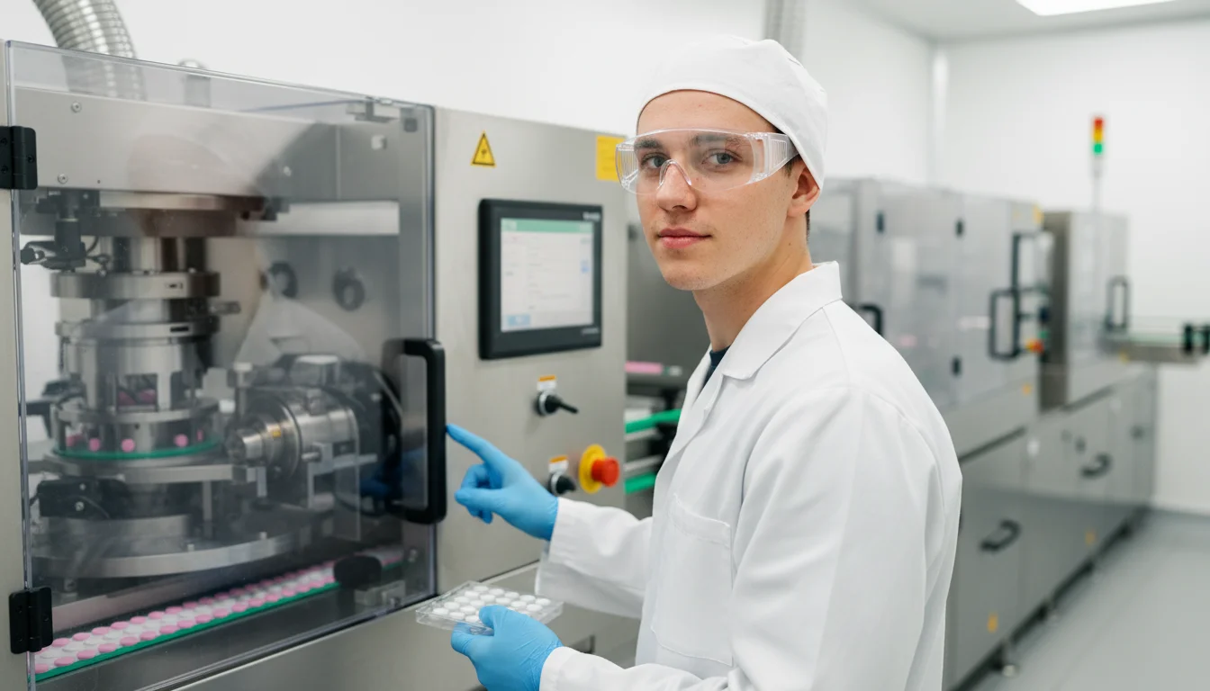 Pharmakantin bei der überwachten Herstellung von Arzneimitteln in einer Reinraumanlage