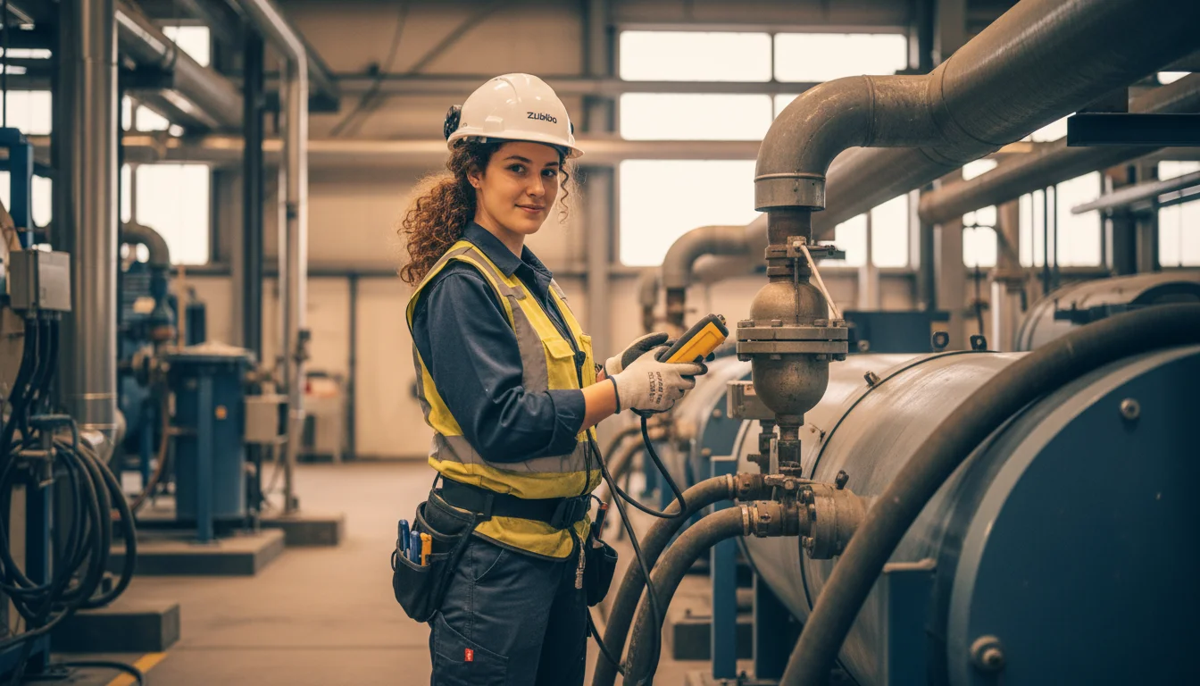 Umwelttechnologen für Rohrleitungsnetze und Industrieanlagen inspizieren, warten und sanieren Leitungssysteme und reinigen Anlagen, um Umweltschutz und Infrastruktur zu sichern.