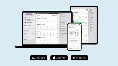 Das digitale Berichtsheft von Zubido kann online und als App auf Laptop, Smartphone und Tablet für den Ausbildungsnachweis verwendet werden.